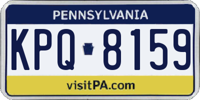 PA license plate KPQ8159