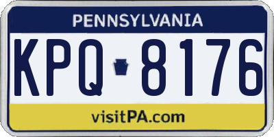 PA license plate KPQ8176