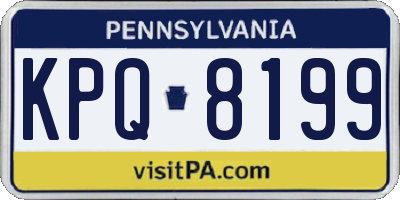 PA license plate KPQ8199