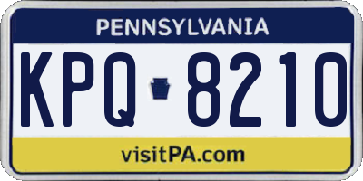 PA license plate KPQ8210