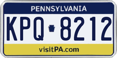 PA license plate KPQ8212