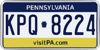 PA license plate KPQ8224