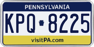 PA license plate KPQ8225