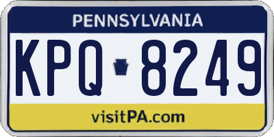 PA license plate KPQ8249