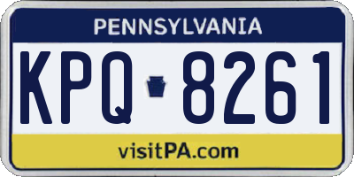 PA license plate KPQ8261