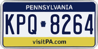 PA license plate KPQ8264