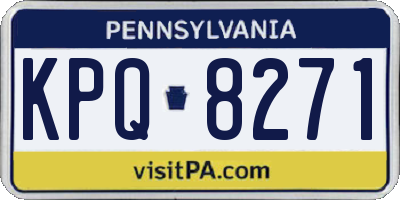 PA license plate KPQ8271