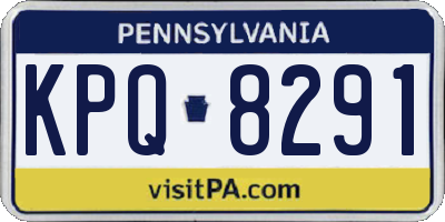 PA license plate KPQ8291
