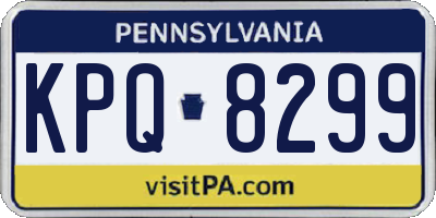 PA license plate KPQ8299
