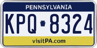 PA license plate KPQ8324