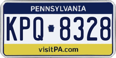 PA license plate KPQ8328