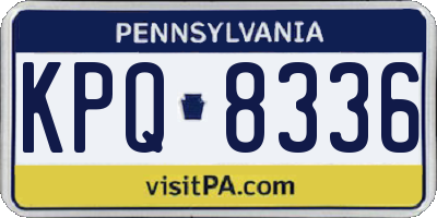 PA license plate KPQ8336