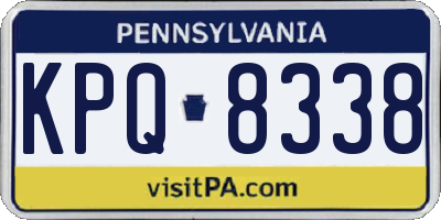 PA license plate KPQ8338