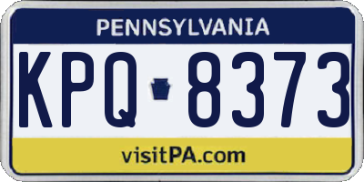 PA license plate KPQ8373