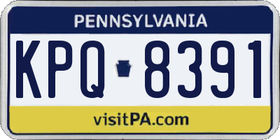 PA license plate KPQ8391