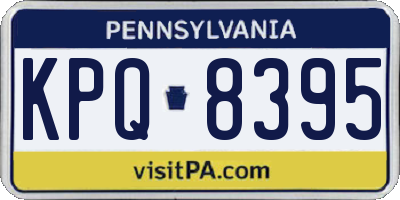 PA license plate KPQ8395