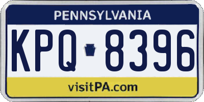 PA license plate KPQ8396