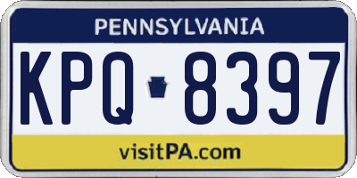 PA license plate KPQ8397