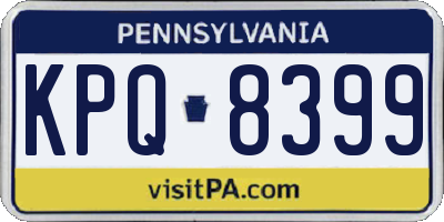 PA license plate KPQ8399