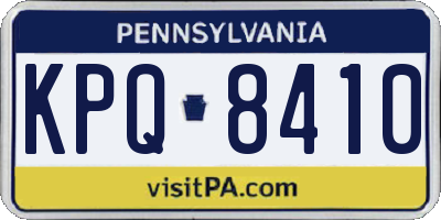 PA license plate KPQ8410