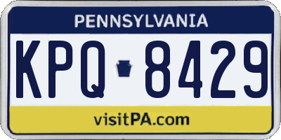 PA license plate KPQ8429