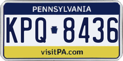 PA license plate KPQ8436