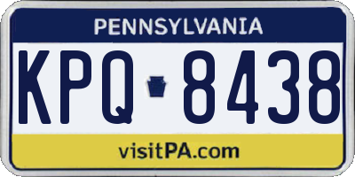 PA license plate KPQ8438