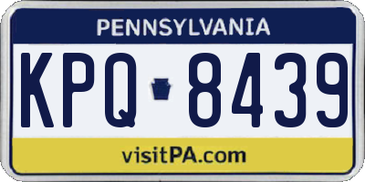 PA license plate KPQ8439