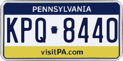 PA license plate KPQ8440