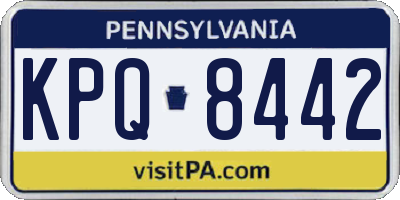 PA license plate KPQ8442