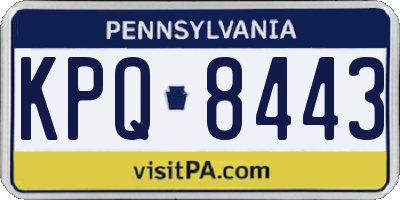 PA license plate KPQ8443
