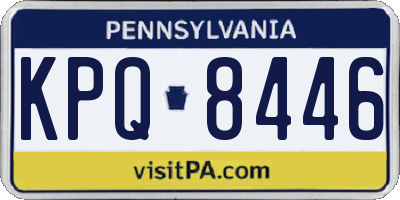 PA license plate KPQ8446