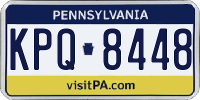 PA license plate KPQ8448