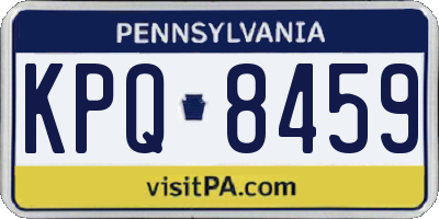 PA license plate KPQ8459
