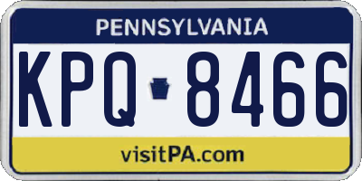 PA license plate KPQ8466