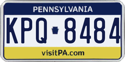 PA license plate KPQ8484