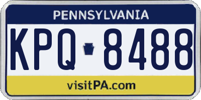 PA license plate KPQ8488