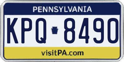 PA license plate KPQ8490