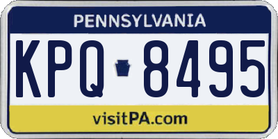 PA license plate KPQ8495
