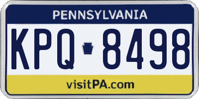 PA license plate KPQ8498