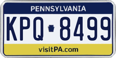 PA license plate KPQ8499