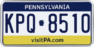 PA license plate KPQ8510