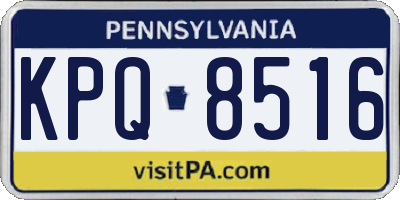 PA license plate KPQ8516