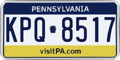 PA license plate KPQ8517