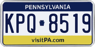 PA license plate KPQ8519