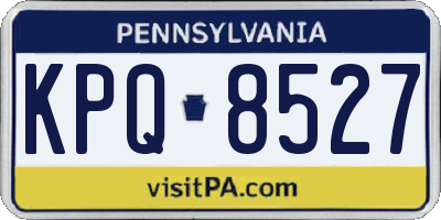 PA license plate KPQ8527