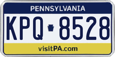PA license plate KPQ8528