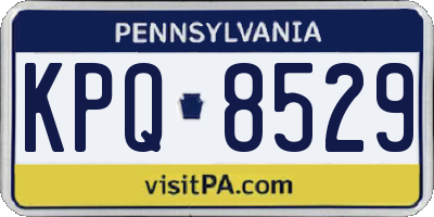 PA license plate KPQ8529