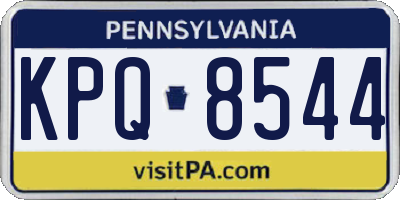 PA license plate KPQ8544