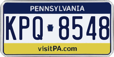 PA license plate KPQ8548